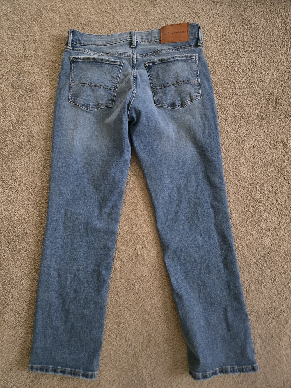 Lucky Brand Sweet Mid Rise Crop Light Blue Straight-Leg Denim Jeans
